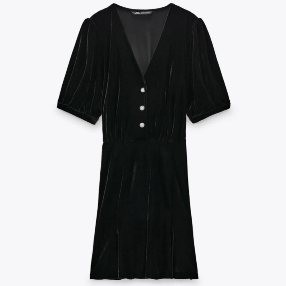 Zara Balck Velvet Dress
